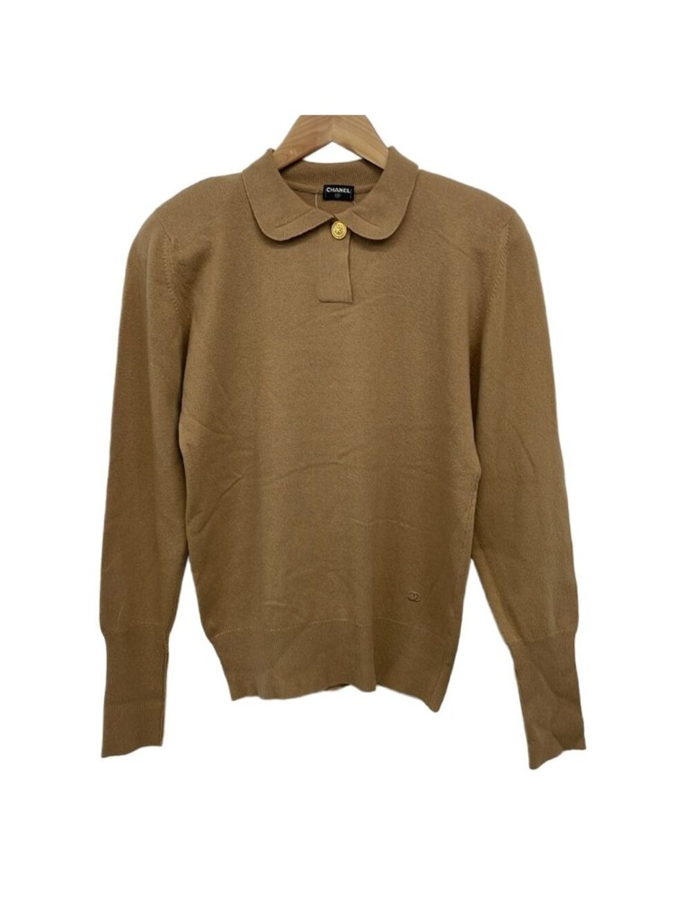 Chanel Long Sleeve Sweater Beige
